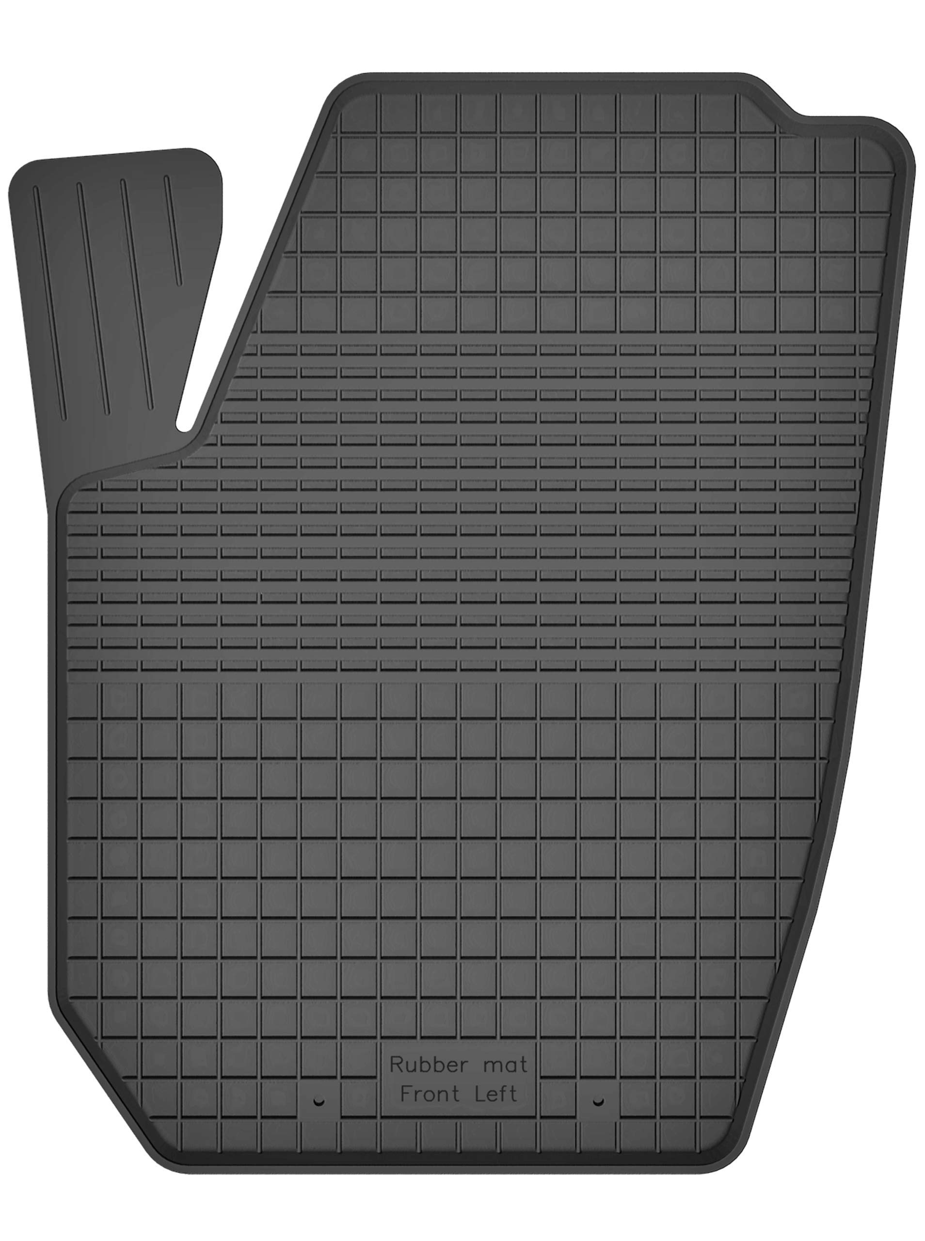 1 Stück Gummimatte Fußmatte Fahrer kompatibel mit Polo V (Bj. 2009-2017) ideal angepasst von KO-RUBBERMAT