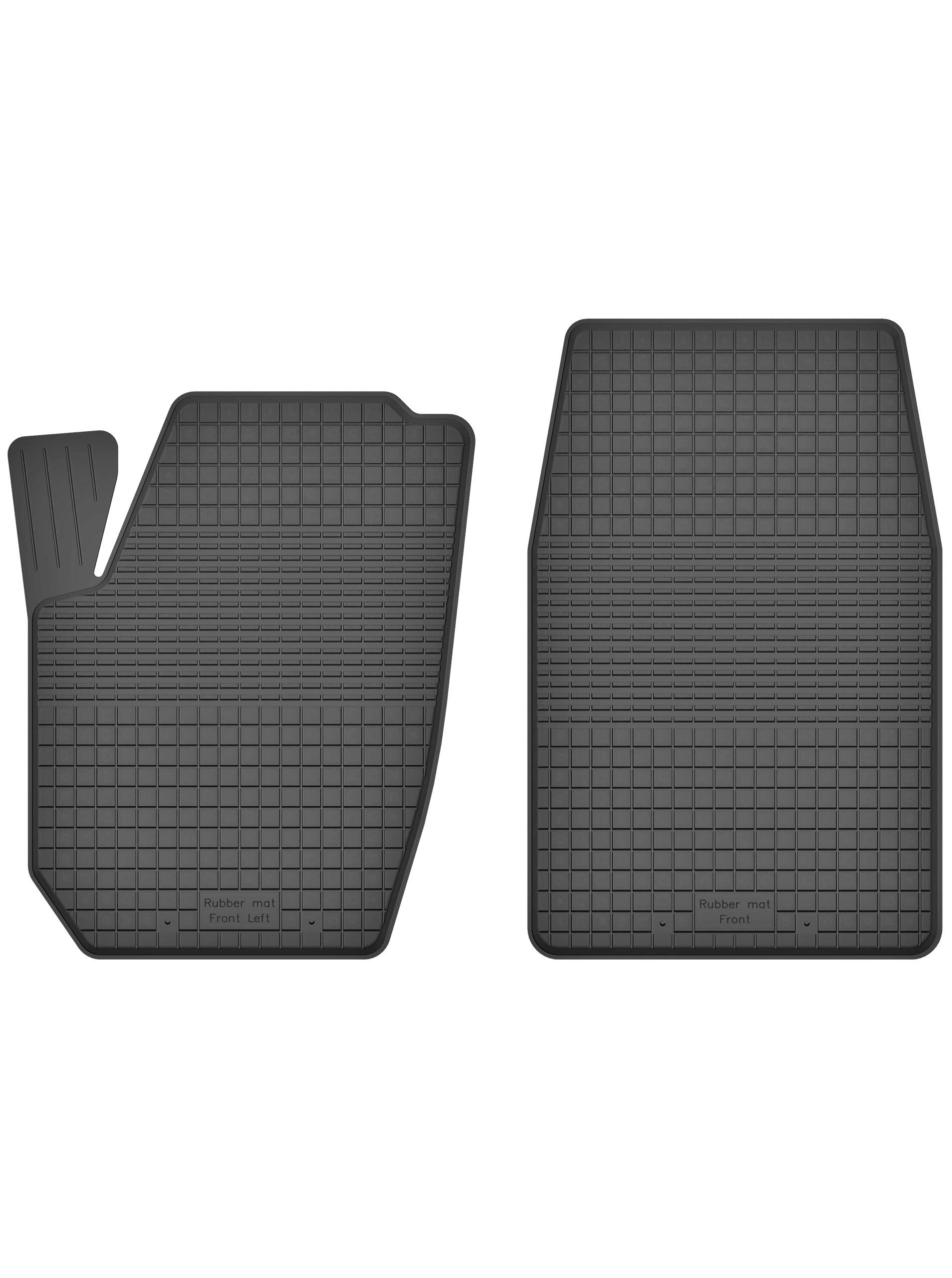 2 Stück Gummifußmatten Vorne kompatibel mit Citroen DS3 (Bj. 2009-2015) ideal angepasst von KO-RUBBERMAT