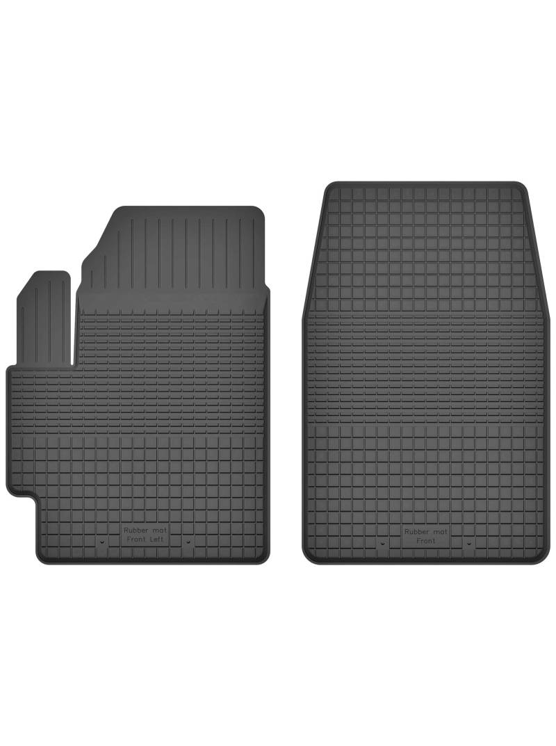 2 Stück Gummifußmatten Vorne kompatibel mit Mazda 2 (II) Bj. 2007-2014 ideal angepasst von KO-RUBBERMAT