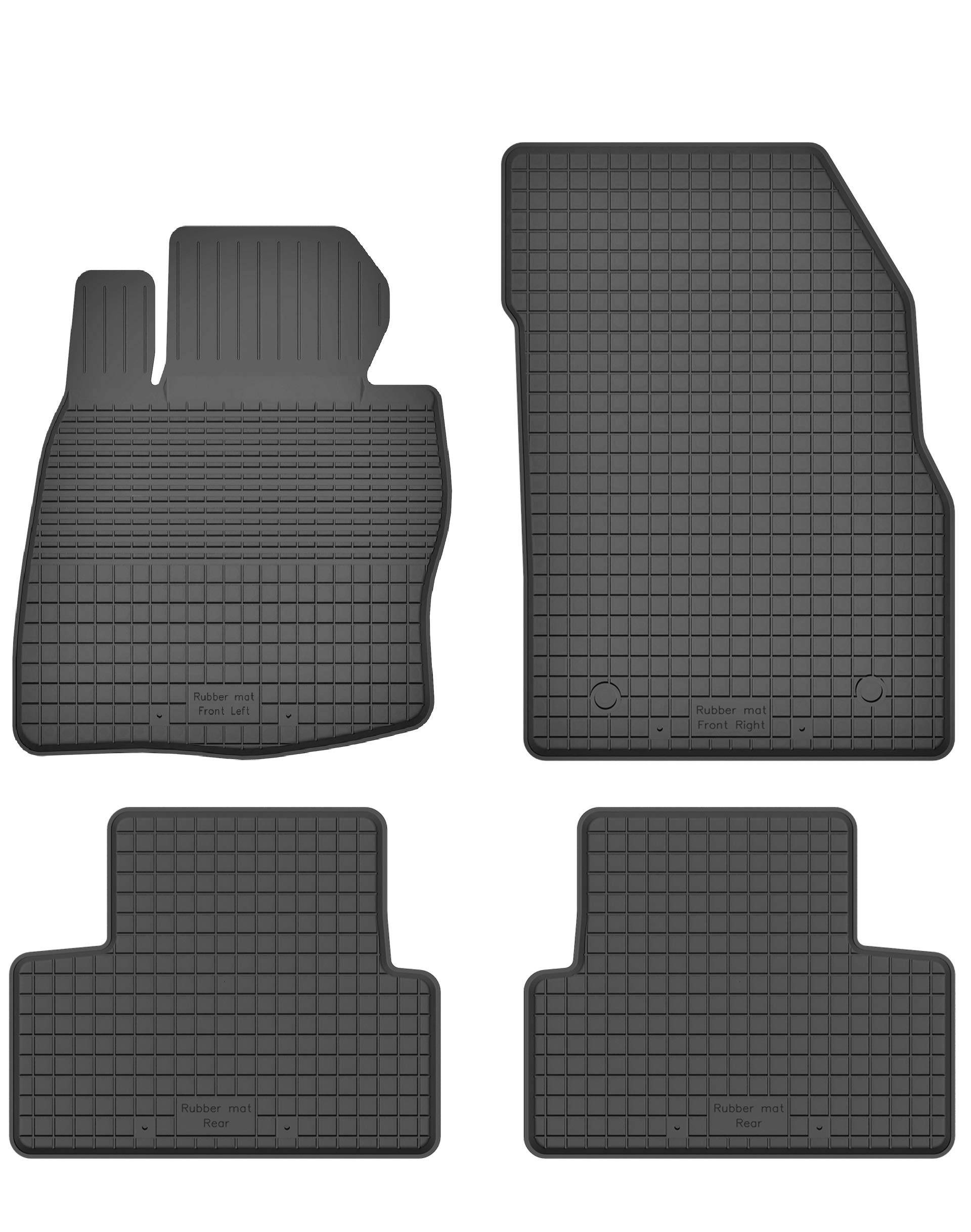 Gummimatten Fußmatten 1.5 cm Rand kompatibel mit BMW 2 Active Tourer (ab 2012) ideal angepasst 4 -Teile EIN Set von KO-RUBBERMAT