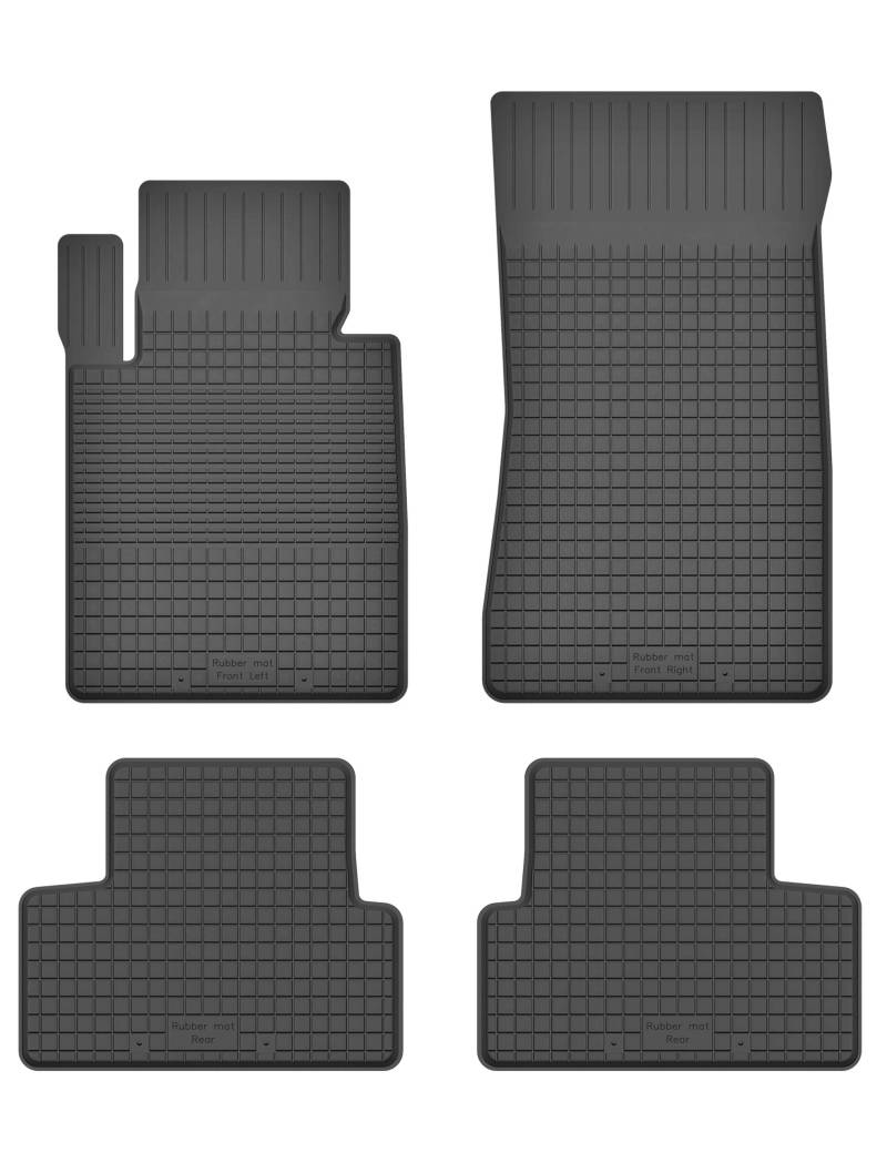 Gummimatten Fußmatten 1.5 cm Rand kompatibel mit BMW Serie 4 F33 Cabrio (Bj.2013-2018) ideal angepasst 4 -Teile EIN Set von KO-RUBBERMAT