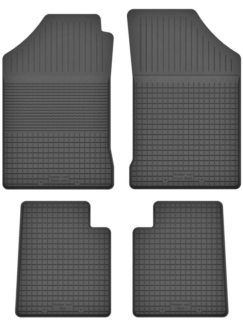 Gummimatten Fußmatten 1.5 cm Rand kompatibel mit Citroen XSARA (Bj. 1997-2005) ideal angepasst 4 -Teile EIN Set von KO-RUBBERMAT