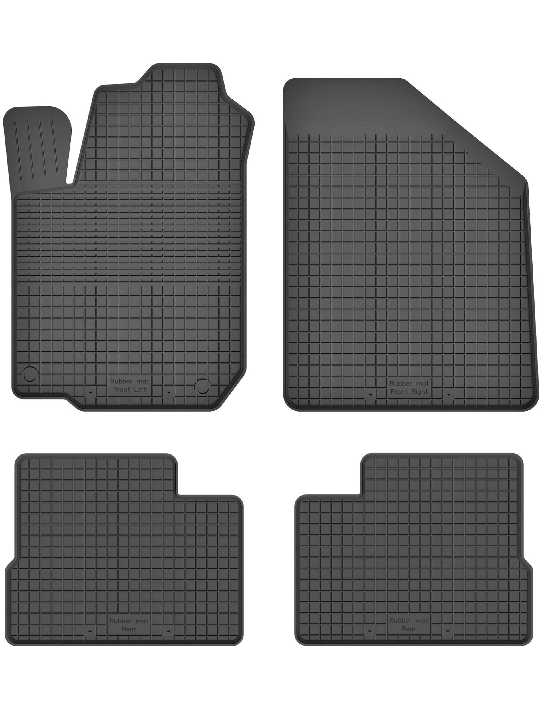 Gummimatten Fußmatten 1.5 cm Rand kompatibel mit Daewoo KALOS (2002-2008) ideal angepasst 4 -Teile EIN Set von KO-RUBBERMAT