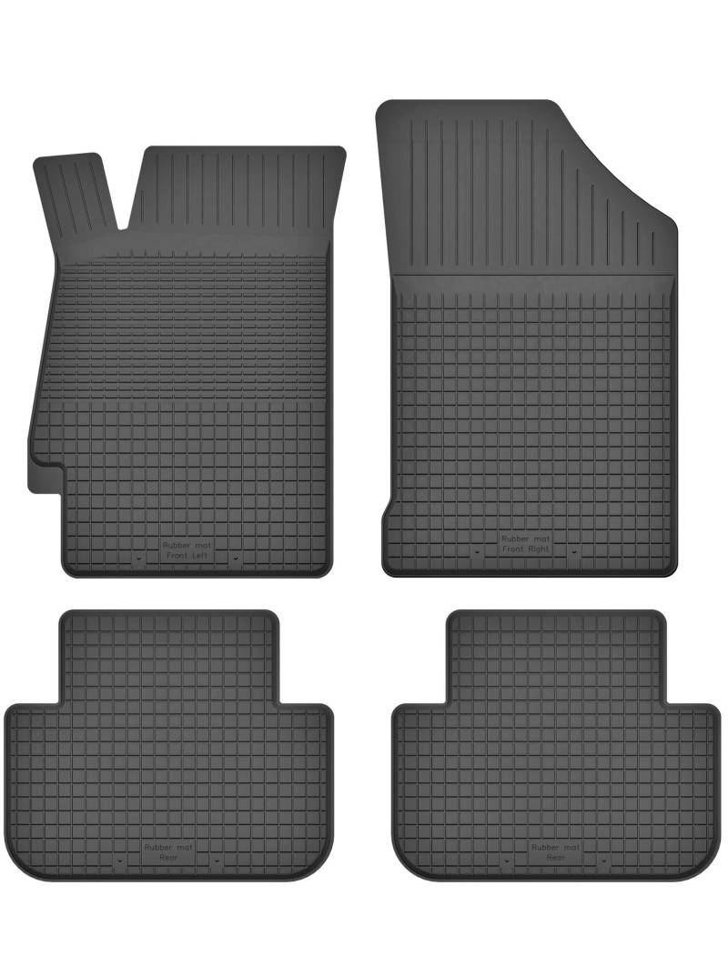 Gummimatten Fußmatten 1.5 cm Rand kompatibel mit Honda Civic V VI (1990-2001) ideal angepasst 4 -Teile EIN Set von KO-RUBBERMAT