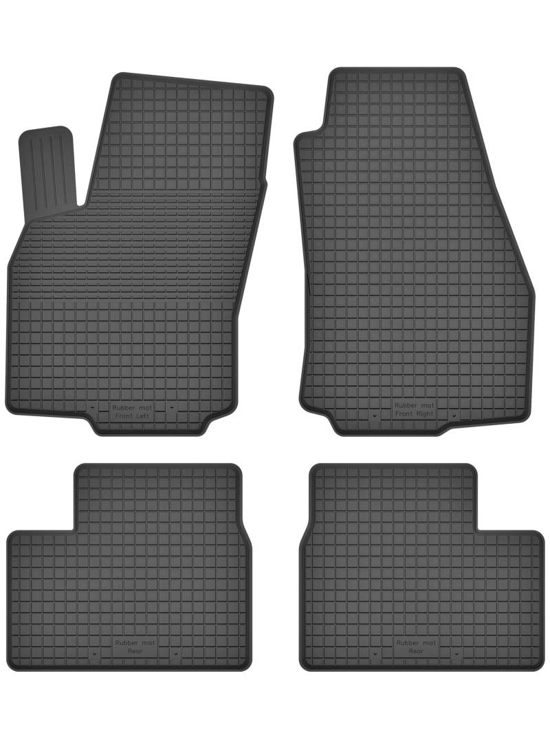 Gummimatten Fußmatten 1.5 cm Rand kompatibel mit Lancia Kappa (Bj. 1994-2001) ideal angepasst 4 -Teile EIN Set von KO-RUBBERMAT