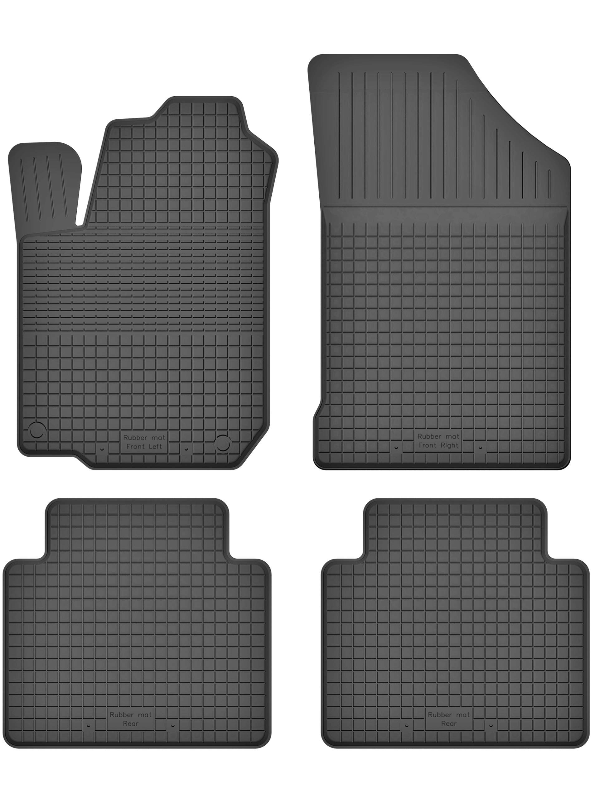 Gummimatten Fußmatten 1.5 cm Rand kompatibel mit Lancia MUSA (Bj. 2004-2012) ideal angepasst 4 -Teile EIN Set von KO-RUBBERMAT