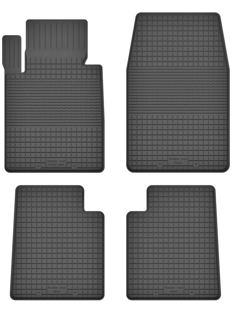 Gummimatten Fußmatten 1.5 cm Rand kompatibel mit Mini Countryman (Bj. ab 2010) ideal angepasst 4 -Teile EIN Set von KO-RUBBERMAT