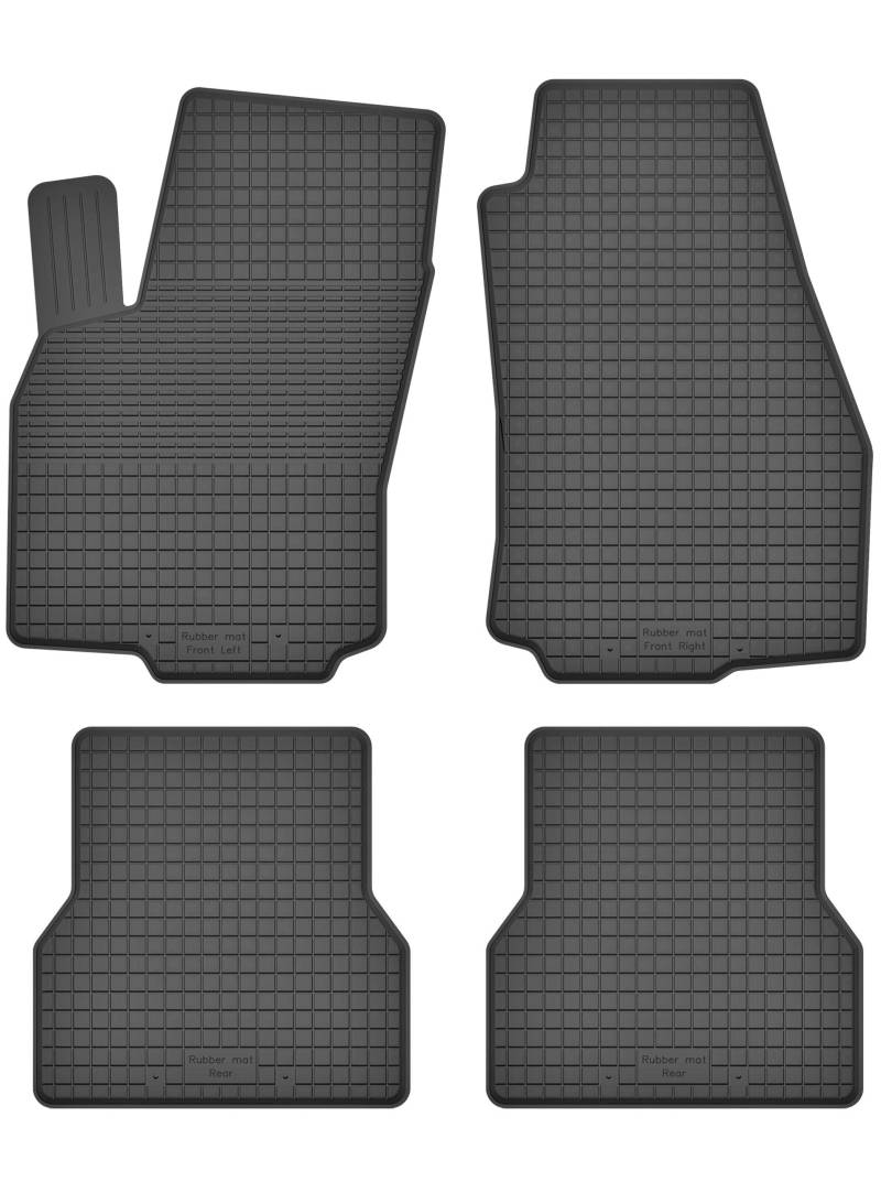Gummimatten Fußmatten 1.5 cm Rand kompatibel mit OPEL Combo D (Bj. 2006-2018) ideal angepasst 4 -Teile EIN Set von KO-RUBBERMAT