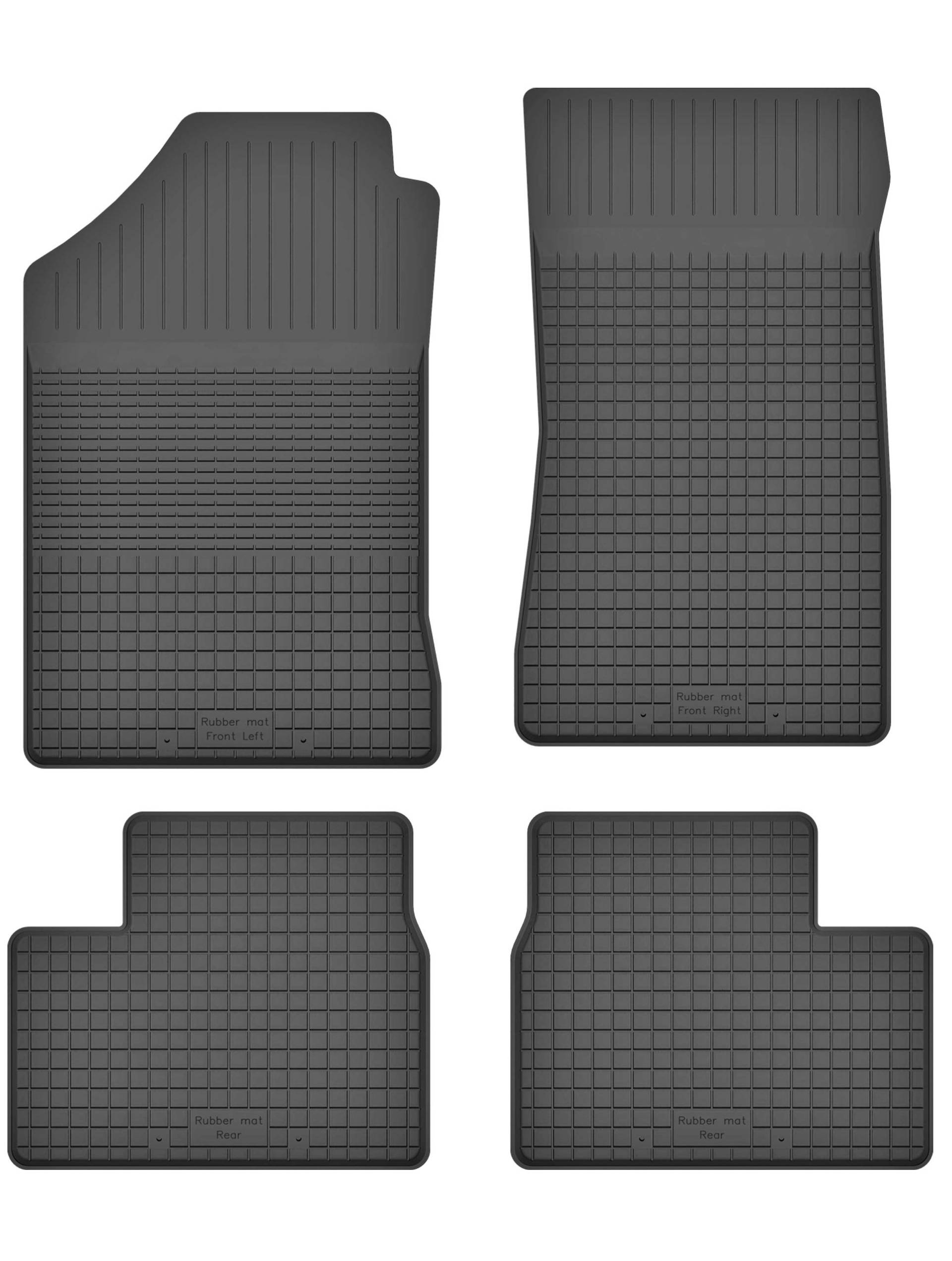 Gummimatten Fußmatten 1.5 cm Rand kompatibel mit OPEL Manta B (Bj. 1975-1988) ideal angepasst 4 -Teile EIN Set von KO-RUBBERMAT