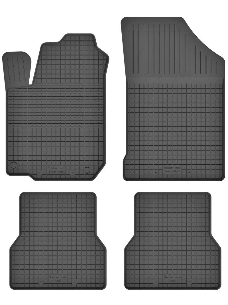 Gummimatten Fußmatten 1.5 cm Rand kompatibel mit Peugeot 308 II (Bj. 2013-2018) ideal angepasst 4 -Teile EIN Set von KO-RUBBERMAT
