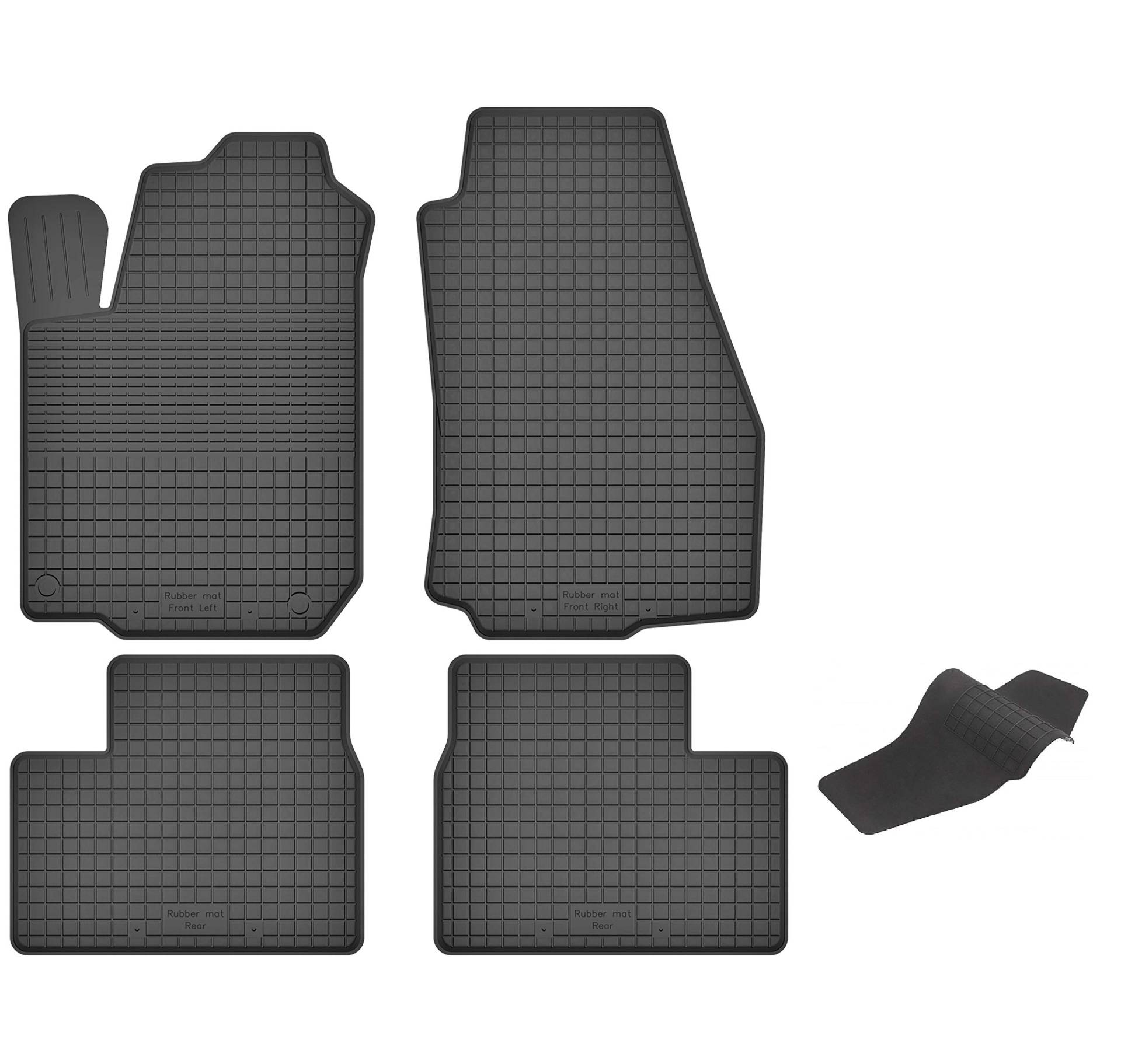 Gummimatten mit Tunnel kompatibel mit Honda Legend IV (Bj.2004-2012) ideal angepasst 5-Teile EIN Set von KO-RUBBERMAT