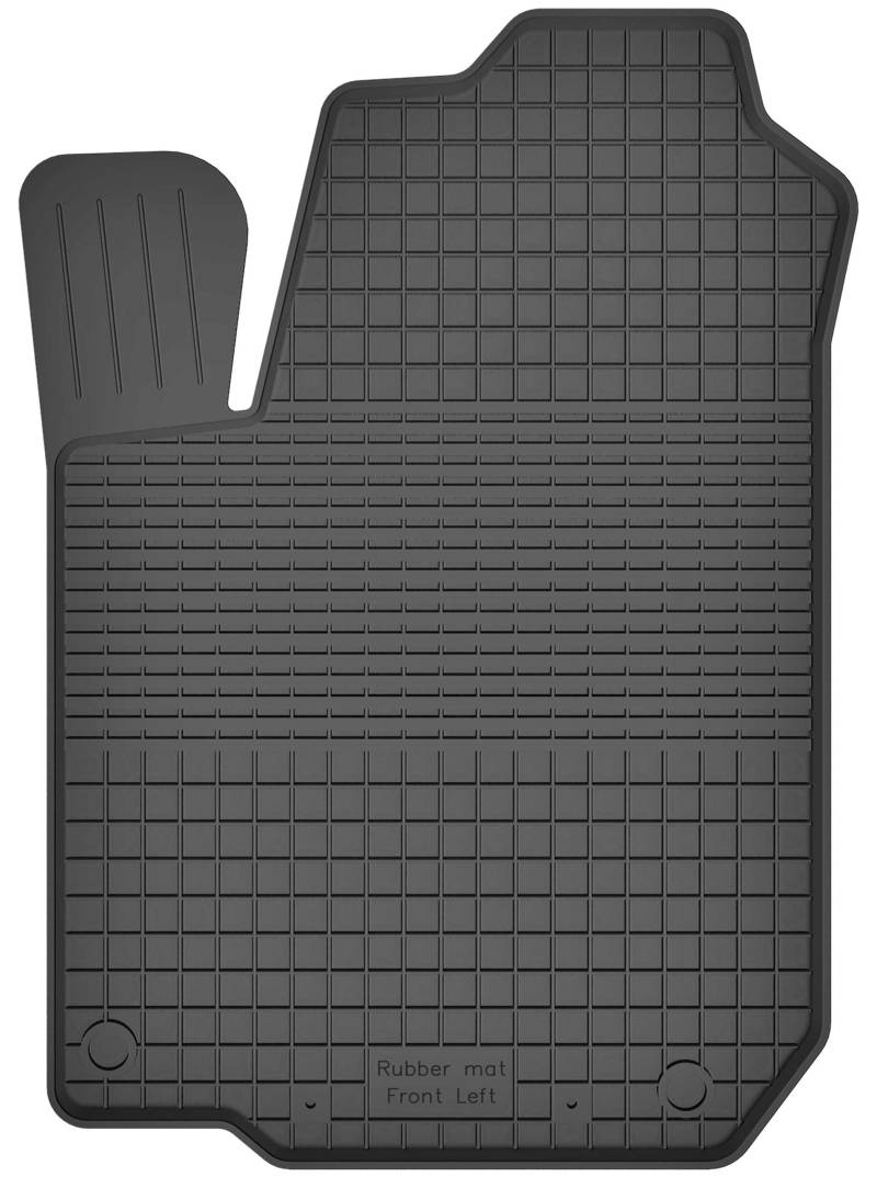 1 Stück Gummimatte Fußmatte Fahrer kompatibel mit Hyundai i10 II Bj. 2007-2013 ideal angepasst von KO-RUBBERMAT