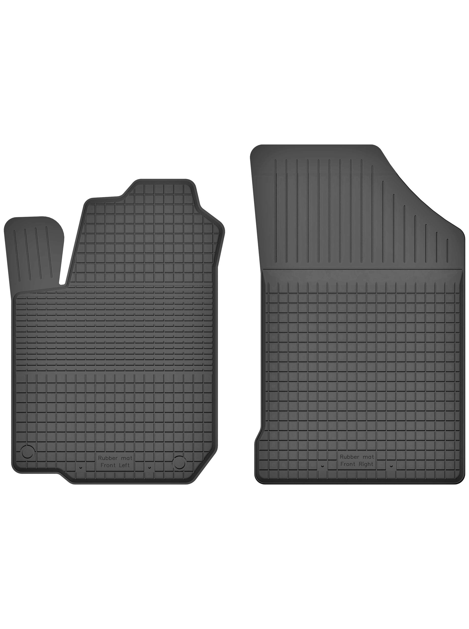 2 Stück Gummifußmatten Vorne kompatibel mit Dacia Duster (Bj. 2010-2017) ideal angepasst von AONELAS