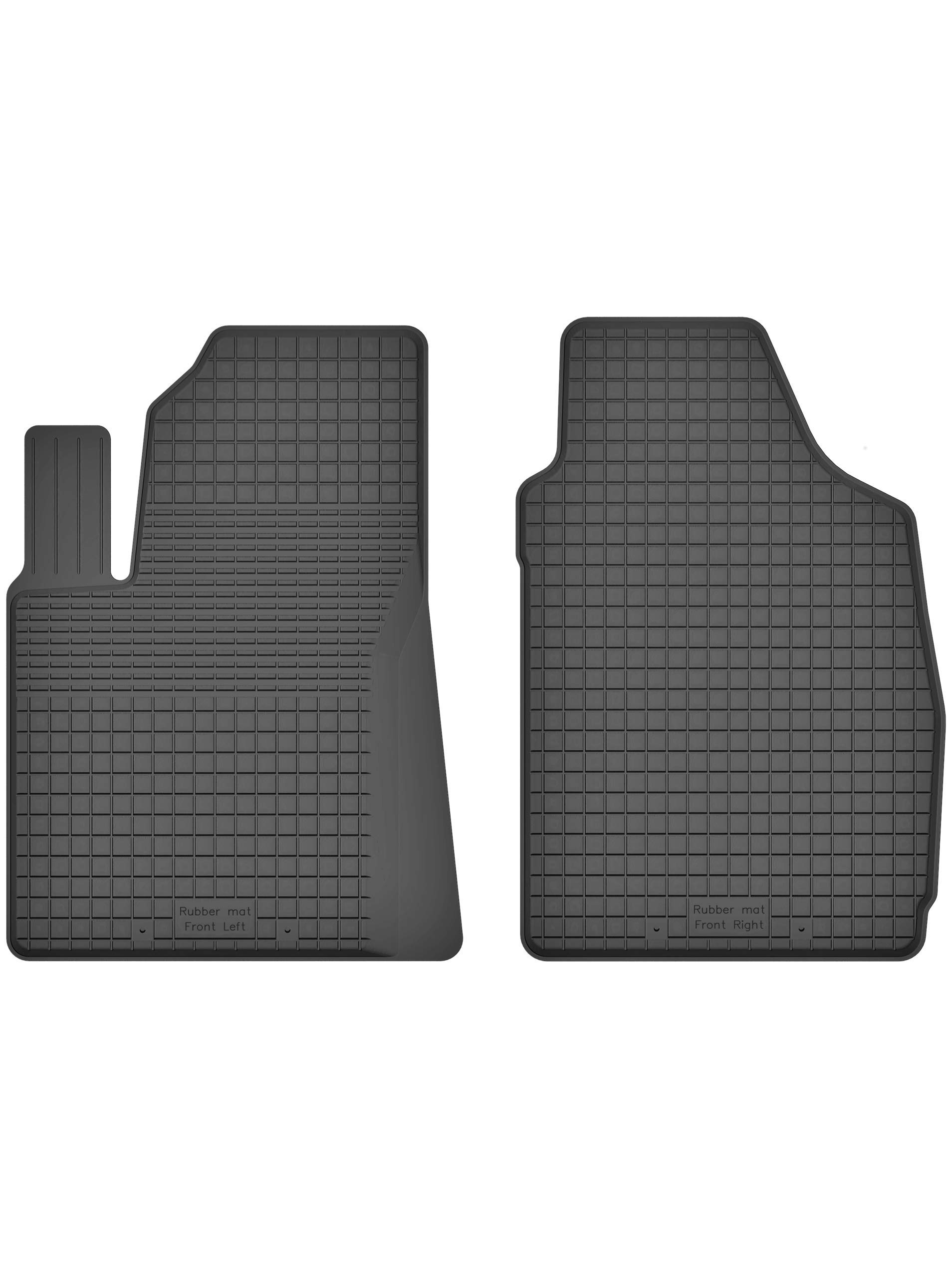 2 Stück Gummifußmatten Vorne kompatibel mit FIAT 500 / 500L / Abarth 500 (ab 2007) ideal angepasst von AONELAS