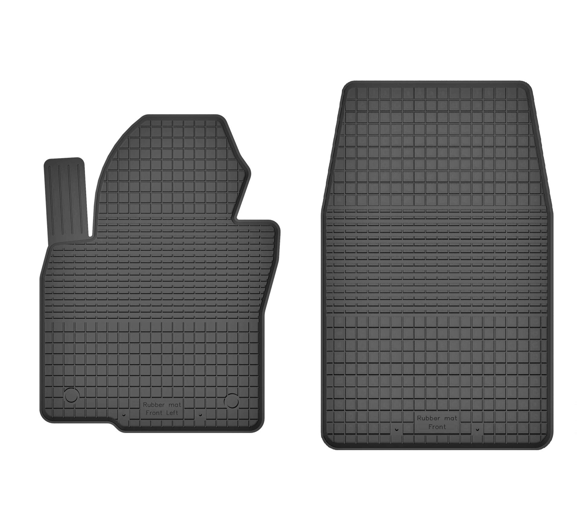 2 Stück Gummifußmatten Vorne kompatibel mit Hyundai ix35 (Bj. 2009-2016) ideal angepasst von KO-RUBBERMAT
