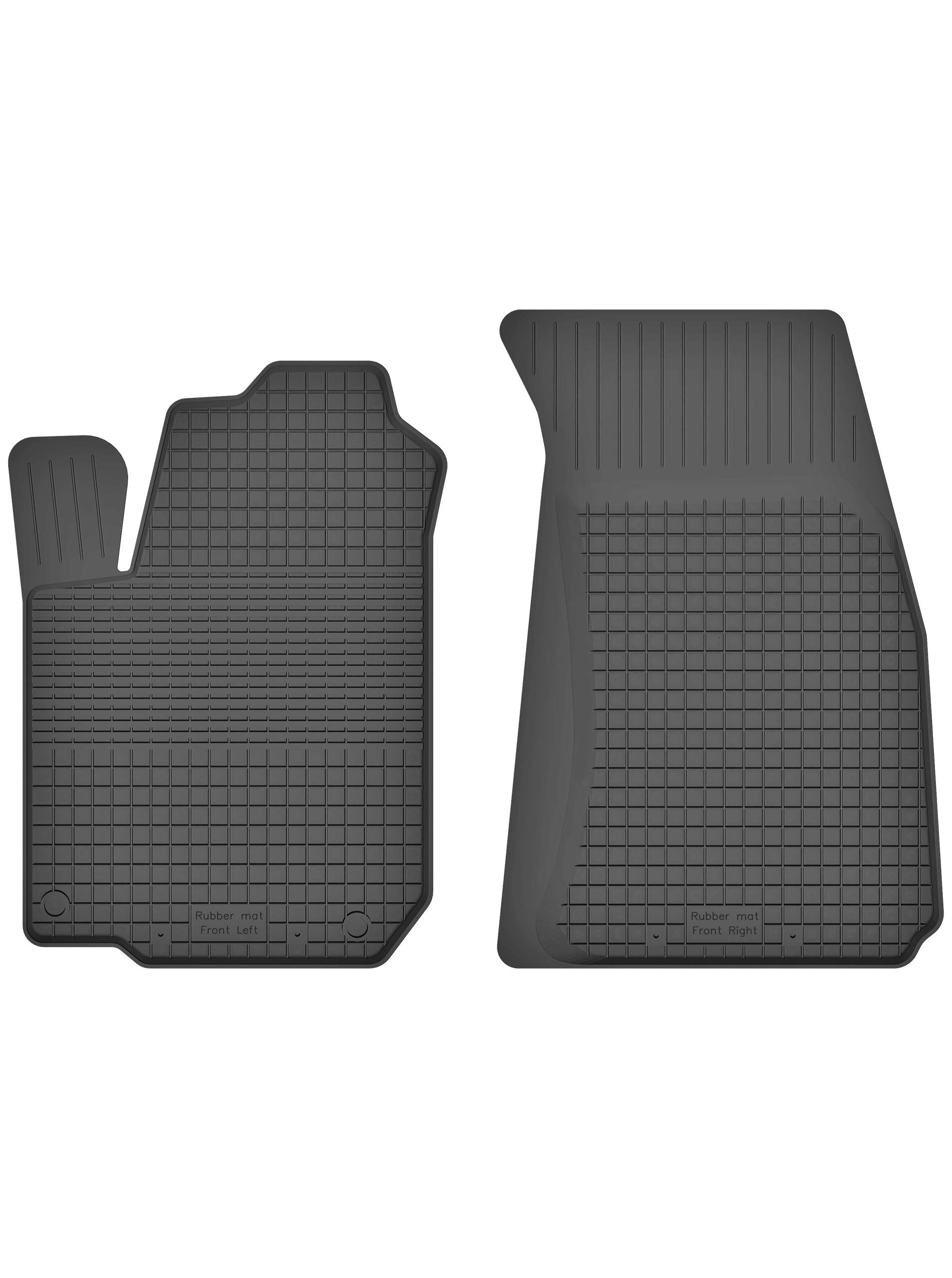 2 Stück Gummifußmatten Vorne kompatibel mit Renault CLIO III IV (Bj. 2005-2019) ideal angepasst von KO-RUBBERMAT