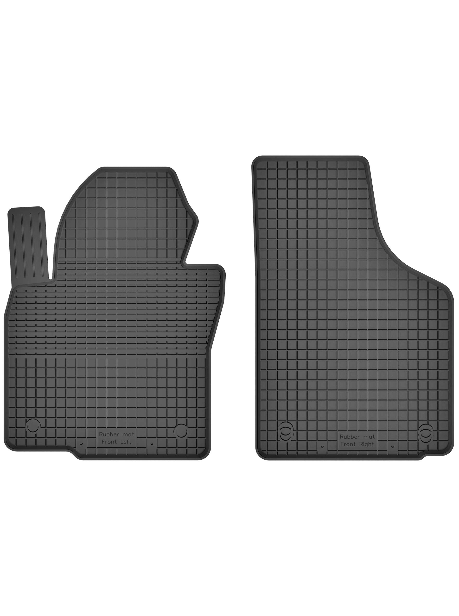 2 Stück Gummifußmatten Vorne kompatibel mit Passat B6 B7 CC 2005-2014 ideal angepasst von KO-RUBBERMAT