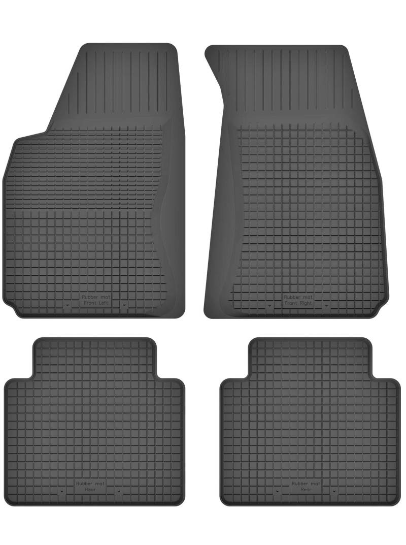 Gummimatten Fußmatten 1.5 cm Rand kompatibel mit Audi 100 C4 (1990-1994) ideal angepasst 4 -Teile EIN Set von KO-RUBBERMAT