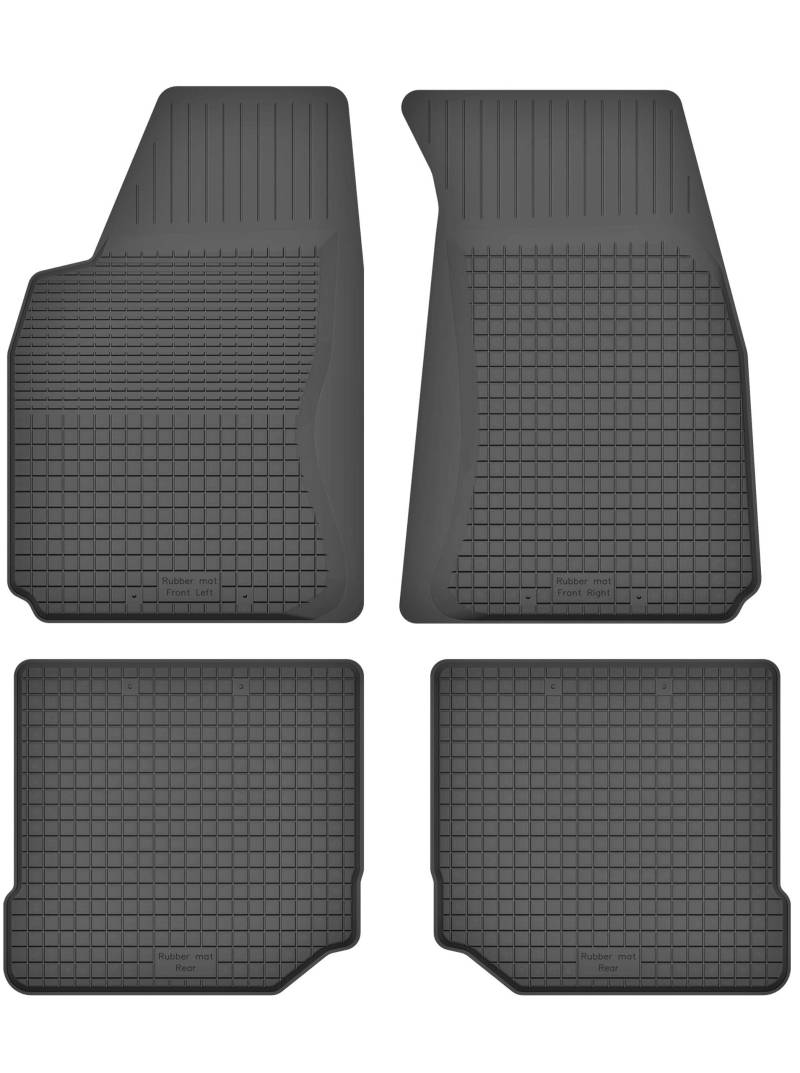Gummimatten Fußmatten 1.5 cm Rand kompatibel mit Audi 80 B3 B4 (1986-1994) ideal angepasst 4 -Teile EIN Set von KO-RUBBERMAT