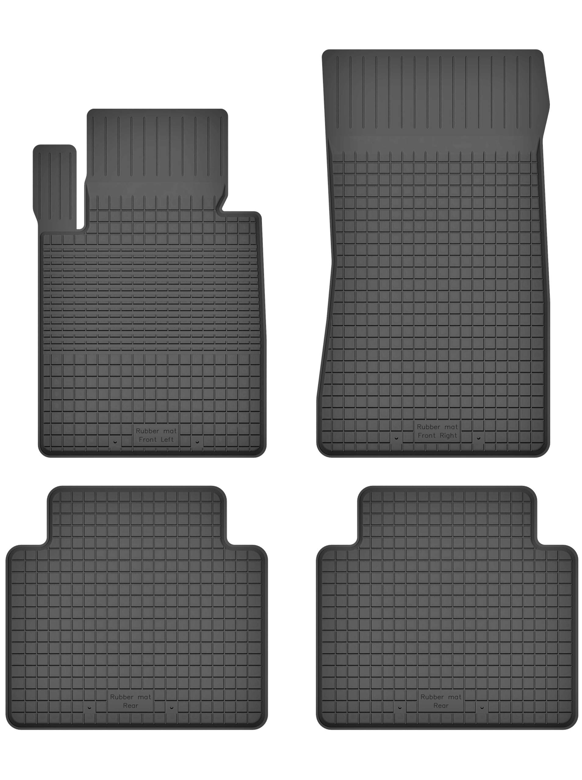 Gummimatten Fußmatten 1.5 cm Rand kompatibel mit BMW Serie 4 F32 F36 (Bj.2013-2018) ideal angepasst 4 -Teile EIN Set von KO-RUBBERMAT