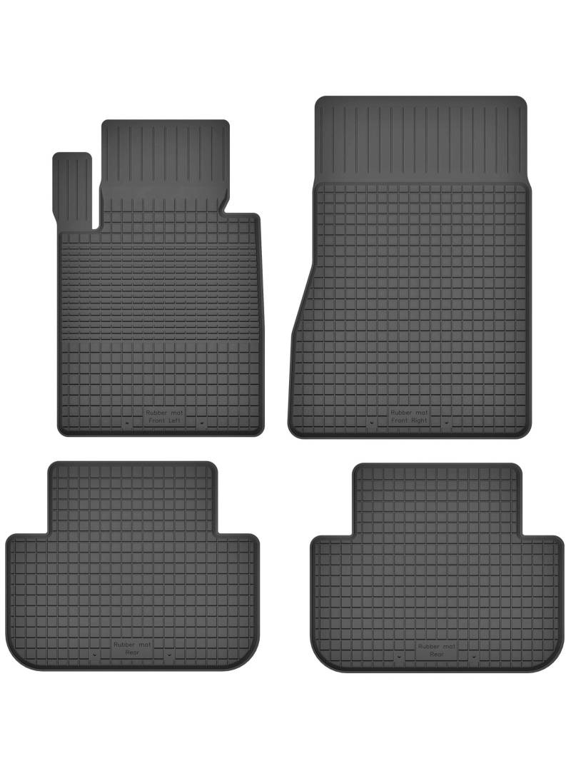 Gummimatten Fußmatten 1.5 cm Rand kompatibel mit BMW Serie 6 6er E63 E64 (Bj.2003-2010) ideal angepasst 4 -Teile EIN Set von KO-RUBBERMAT