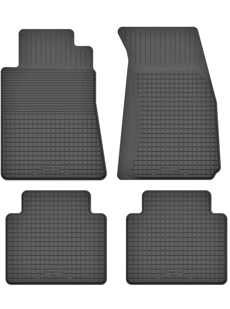 Gummimatten Fußmatten 1.5 cm Rand kompatibel mit ChrysIer PT Cruiser 2000-2010 ideal angepasst 4 -Teile EIN Set von KO-RUBBERMAT