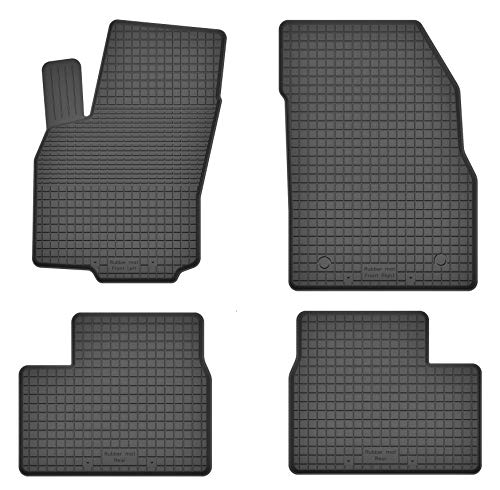 Gummimatten Fußmatten 1.5 cm Rand kompatibel mit FIAT TIPO (Bj. ab 2015) ideal angepasst 4 -Teile EIN Set von KO-RUBBERMAT