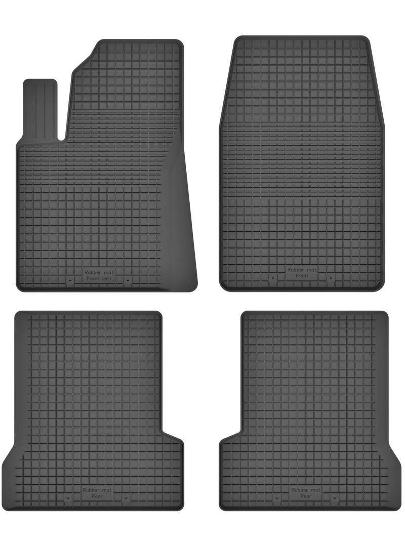 Gummimatten Fußmatten 1.5 cm Rand kompatibel mit Ford Fiesta mk6 mk7 (2002-2017) ideal angepasst 4 -Teile EIN Set von KO-RUBBERMAT