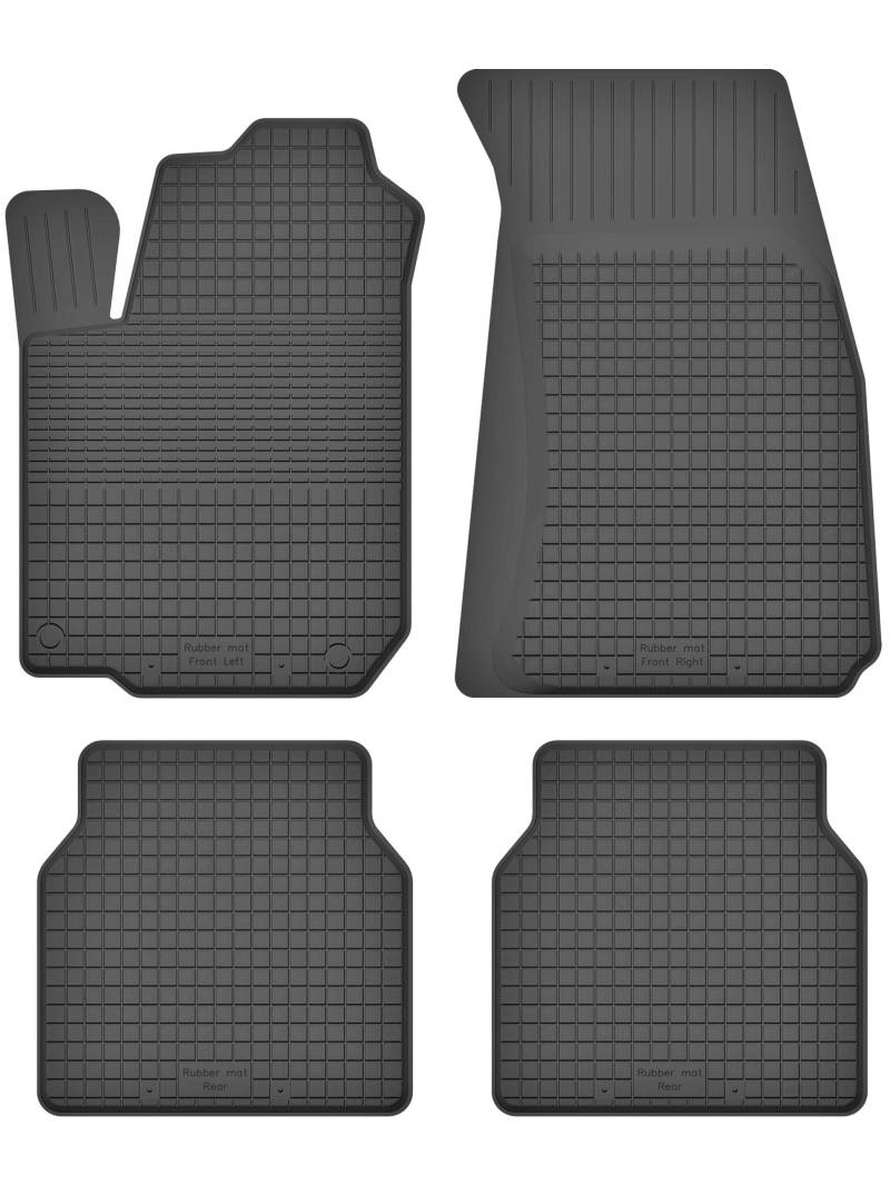 Gummimatten Fußmatten 1.5 cm Rand kompatibel mit Ford Mondeo III mk3 (Bj. 2000-2007) ideal angepasst 4 -Teile EIN Set von KO-RUBBERMAT