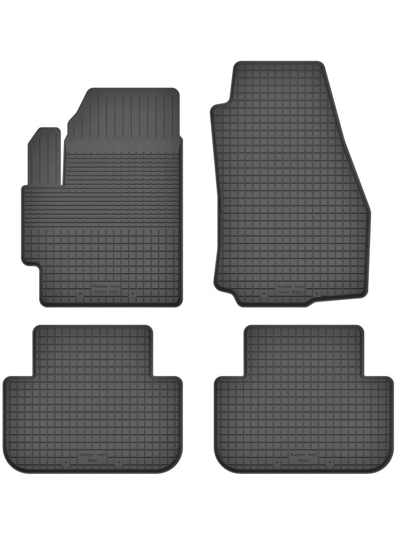 Gummimatten Fußmatten 1.5 cm Rand kompatibel mit Ford TOURNEO Connect II (Bj. 2013-2021) ideal angepasst 4 -Teile EIN Set von KO-RUBBERMAT