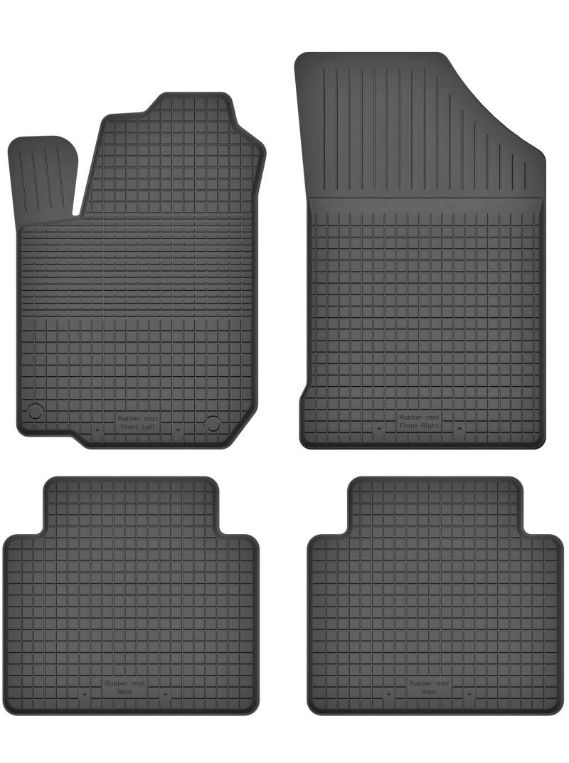 Gummimatten Fußmatten 1.5 cm Rand kompatibel mit Hyundai Santa FE I 2000-2006 ideal angepasst 4 -Teile EIN Set von KO-RUBBERMAT