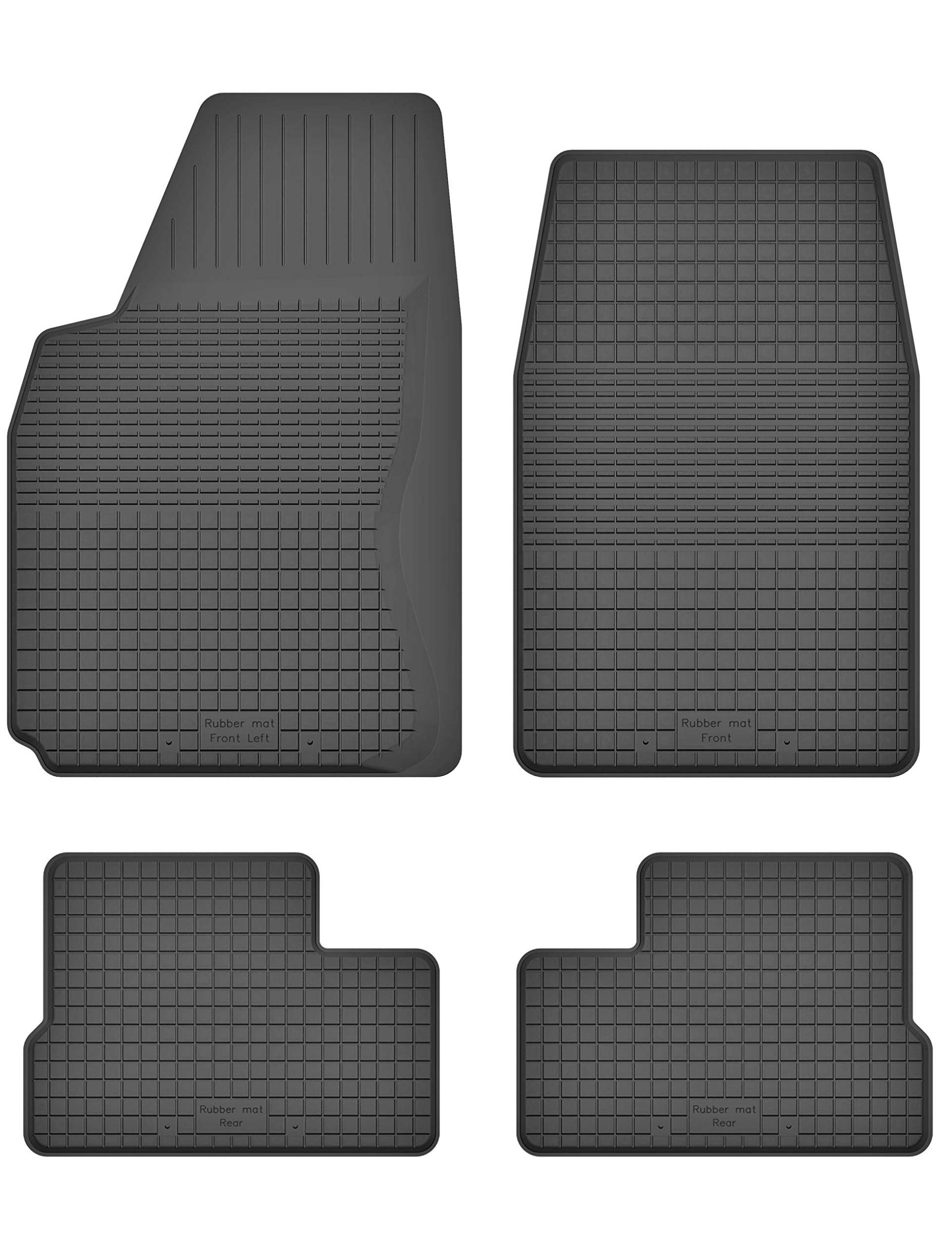 Gummimatten Fußmatten 1.5 cm Rand kompatibel mit Hyundai i30 III (Bj. ab 2017) ideal angepasst 4 -Teile EIN Set von KO-RUBBERMAT