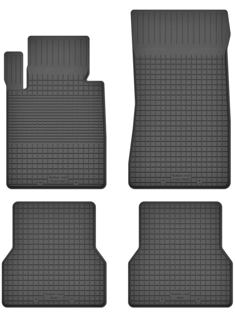 Gummimatten Fußmatten 1.5 cm Rand kompatibel mit Jaguar XF (I) Bj. 2008-2015 ideal angepasst 4 -Teile EIN Set von KO-RUBBERMAT