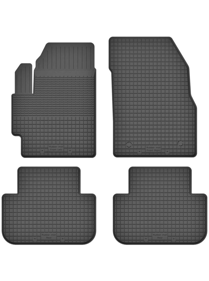 Gummimatten Fußmatten 1.5 cm Rand kompatibel mit Mitsubishi Outlander III (Bj. ab 2012) ideal angepasst 4 -Teile EIN Set von KO-RUBBERMAT