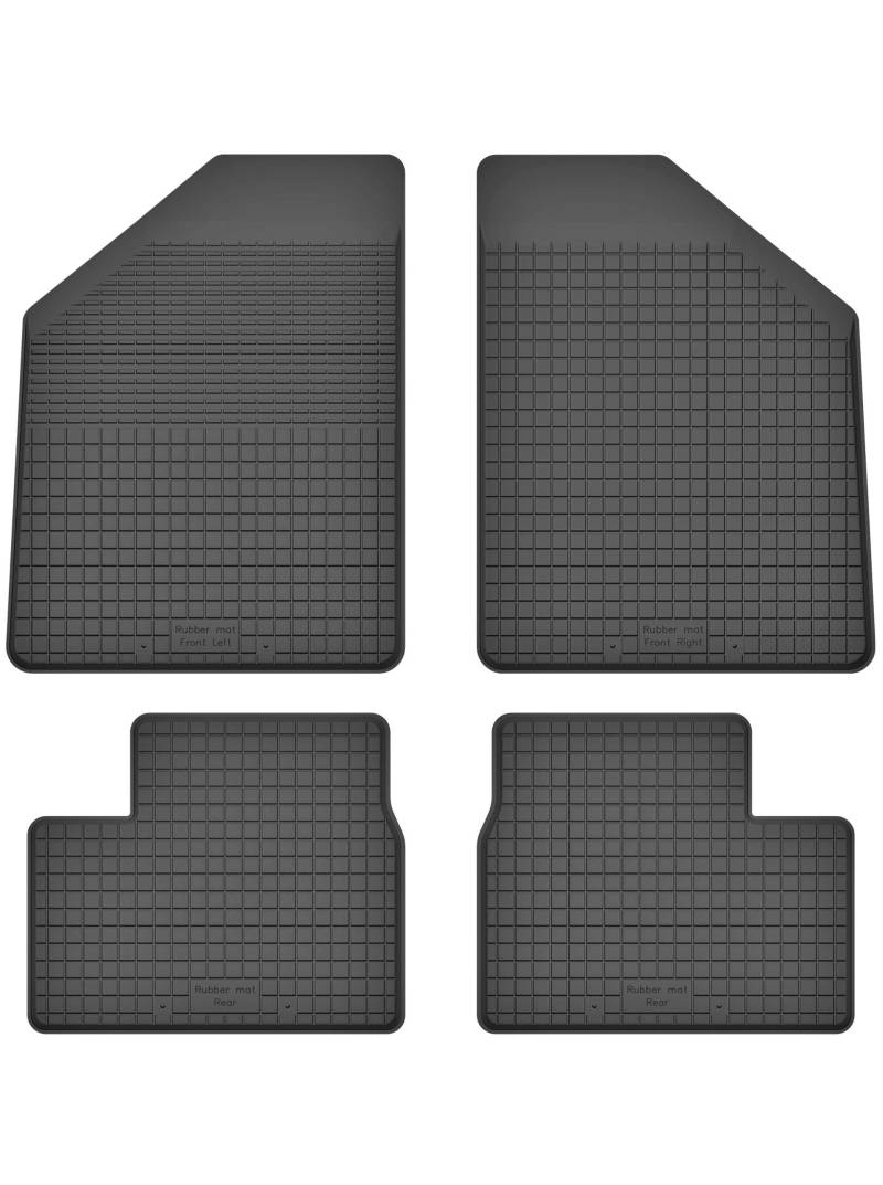 Gummimatten Fußmatten 1.5 cm Rand kompatibel mit OPEL AGILA A (Bj. 2000-2007) ideal angepasst 4 -Teile EIN Set von KO-RUBBERMAT