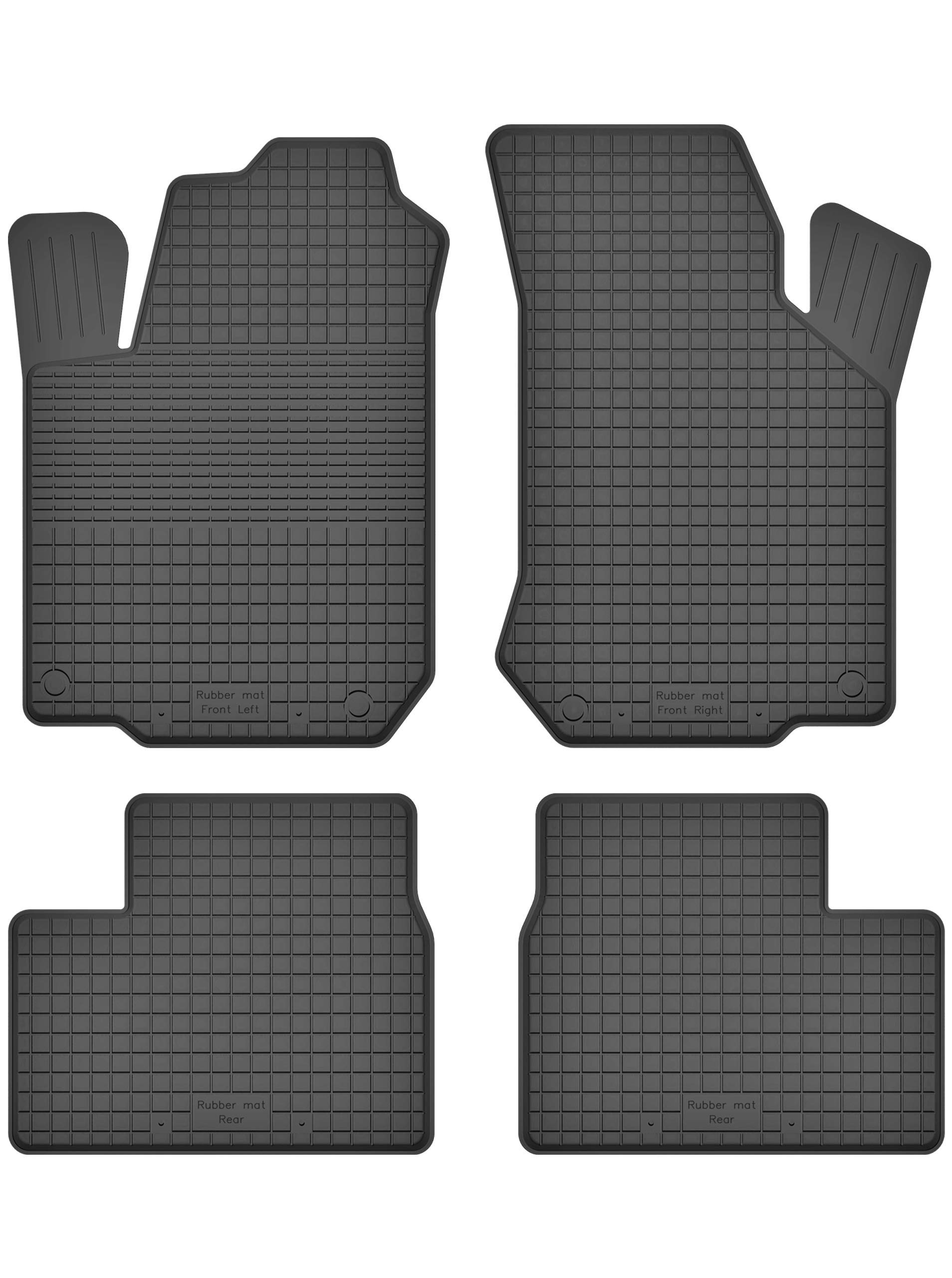 Gummimatten Fußmatten 1.5 cm Rand kompatibel mit OPEL Corsa A , B , C (1982-2006) ideal angepasst 4 -Teile EIN Set von KO-RUBBERMAT