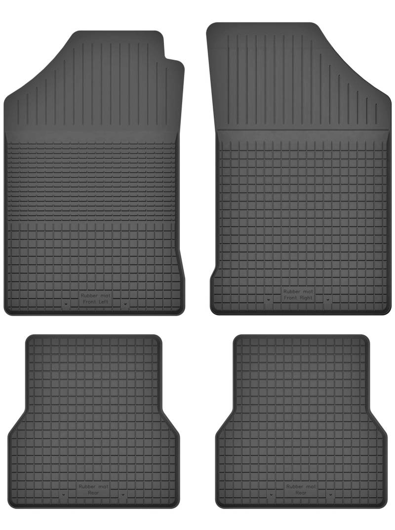 Gummimatten Fußmatten 1.5 cm Rand kompatibel mit Renault Grand Modus (2008-2012) ideal angepasst 4 -Teile EIN Set von KO-RUBBERMAT