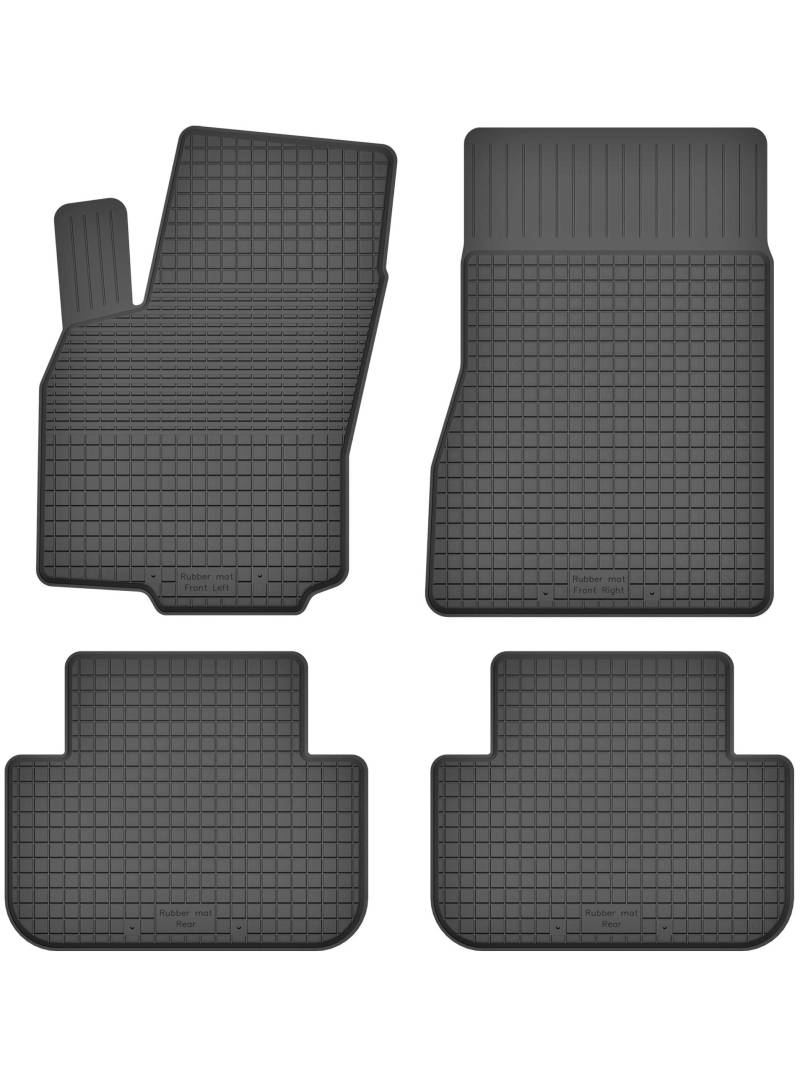 Gummimatten Fußmatten 1.5 cm Rand kompatibel mit Renault Megane II (Bj. 2002-2009) ideal angepasst 4 -Teile EIN Set von KO-RUBBERMAT