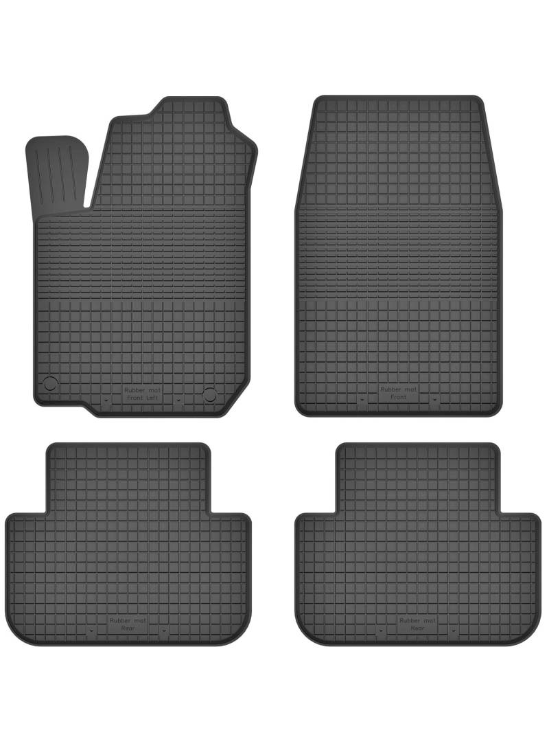 Gummimatten Fußmatten 1.5 cm Rand kompatibel mit Renault Modus (Bj. 2004-2012) ideal angepasst 4 -Teile EIN Set von KO-RUBBERMAT