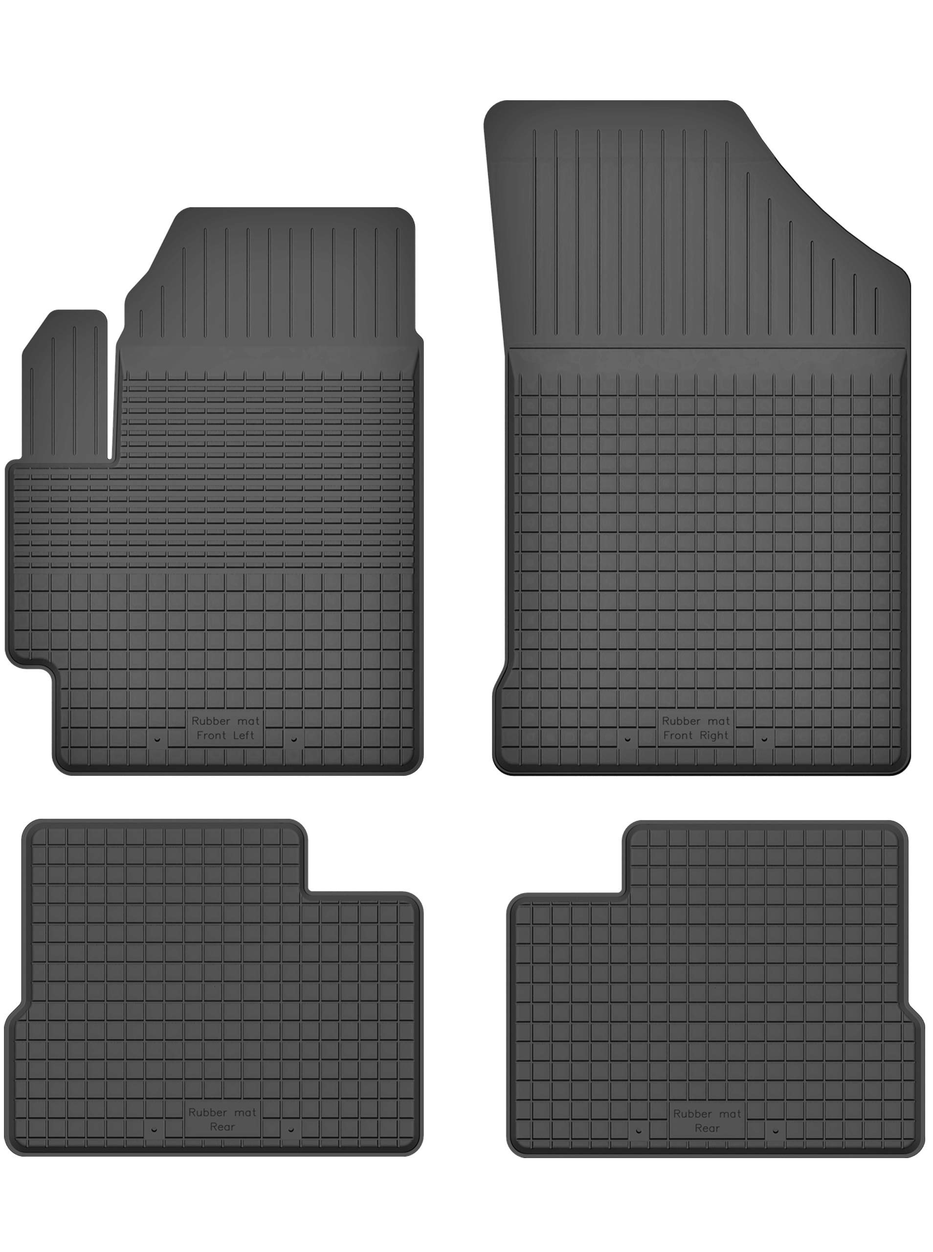 Gummimatten Fußmatten 1.5 cm Rand kompatibel mit Subaru JUSTY III (Bj. 2003-2007) ideal angepasst 4 -Teile EIN Set von KO-RUBBERMAT