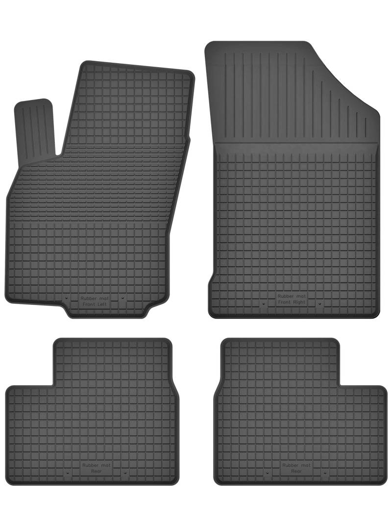 Gummimatten Fußmatten 1.5 cm Rand kompatibel mit Suzuki Alto VII (Bj. 2009-2014) ideal angepasst 4 -Teile EIN Set von KO-RUBBERMAT