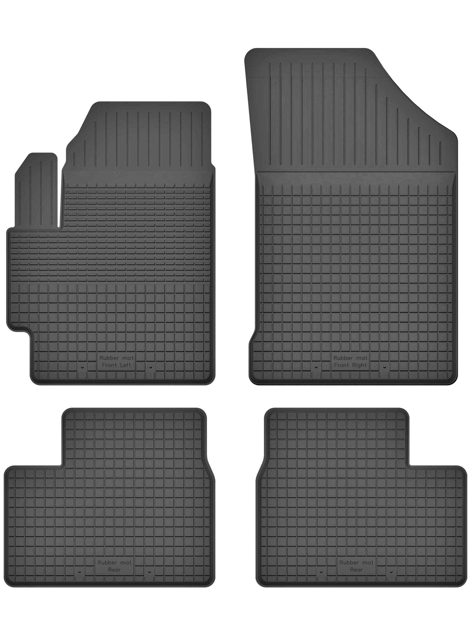Gummimatten Fußmatten 1.5 cm Rand kompatibel mit Suzuki SX4 S-Cross (Bj. ab 2013) ideal angepasst 4 -Teile EIN Set von KO-RUBBERMAT