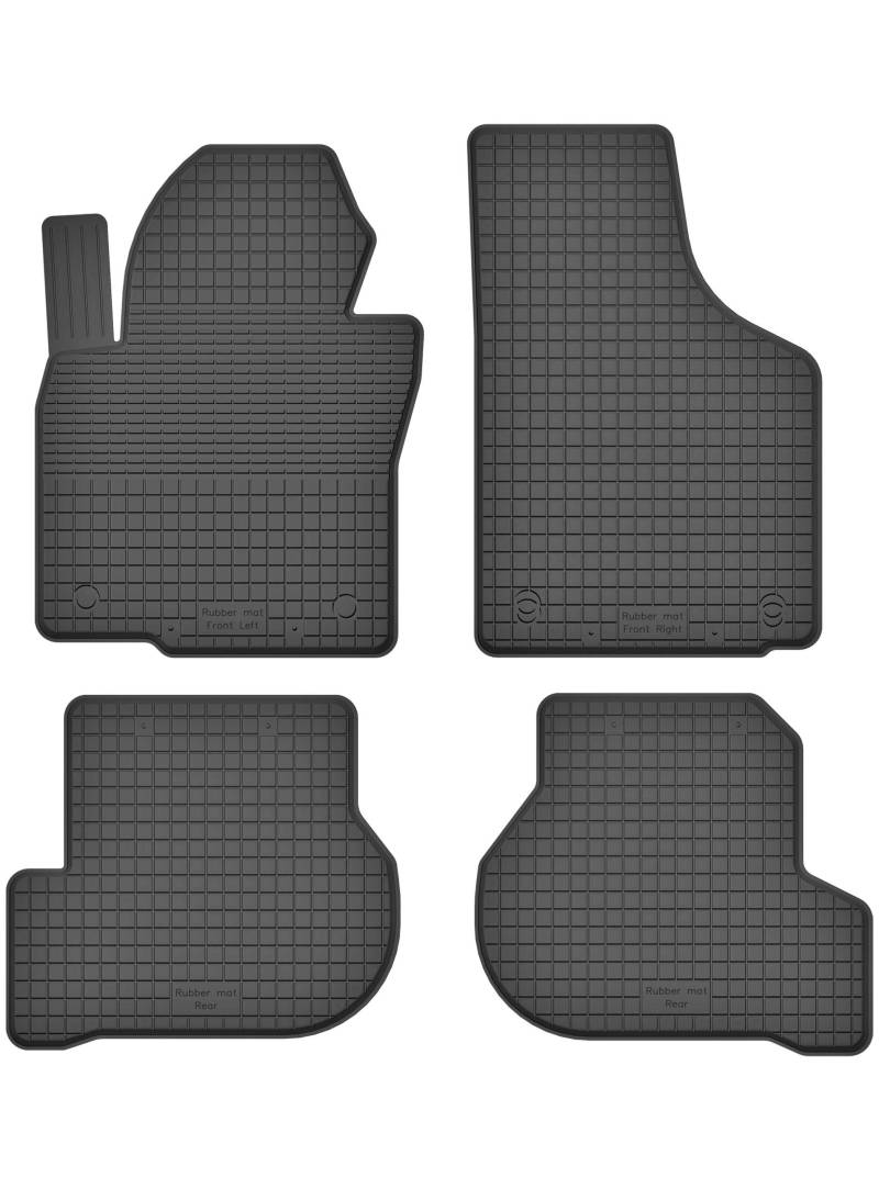 Gummimatten Fußmatten 1.5 cm Rand kompatibel mit VW Golf V VI Plus 2003-2013 ideal angepasst 4 -Teile EIN Set von KO-RUBBERMAT