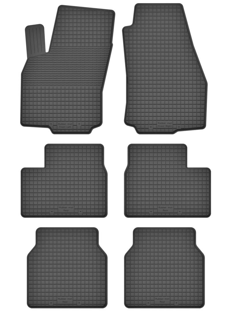 Gummimatten Fußmatten kompatibel mit OPEL Zafira A (Bj. 1999-2005) ideal angepasst 6-Teile EIN Set von KO-RUBBERMAT