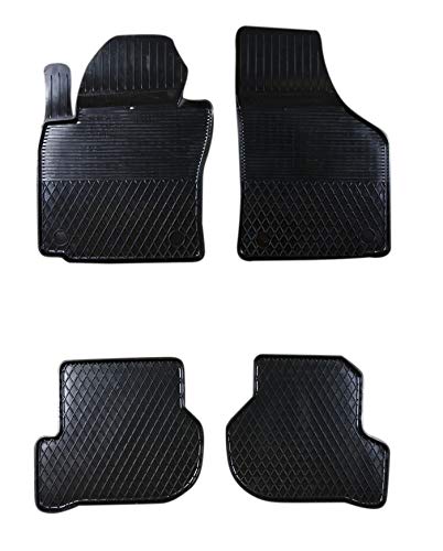 Gummimatten Fußmatten MIT HOHEM Rand kompatibel mit VW Golf VI Bj. 2009-2013 ideal angepasst 4 -Teile EIN Set von KO-XGUM