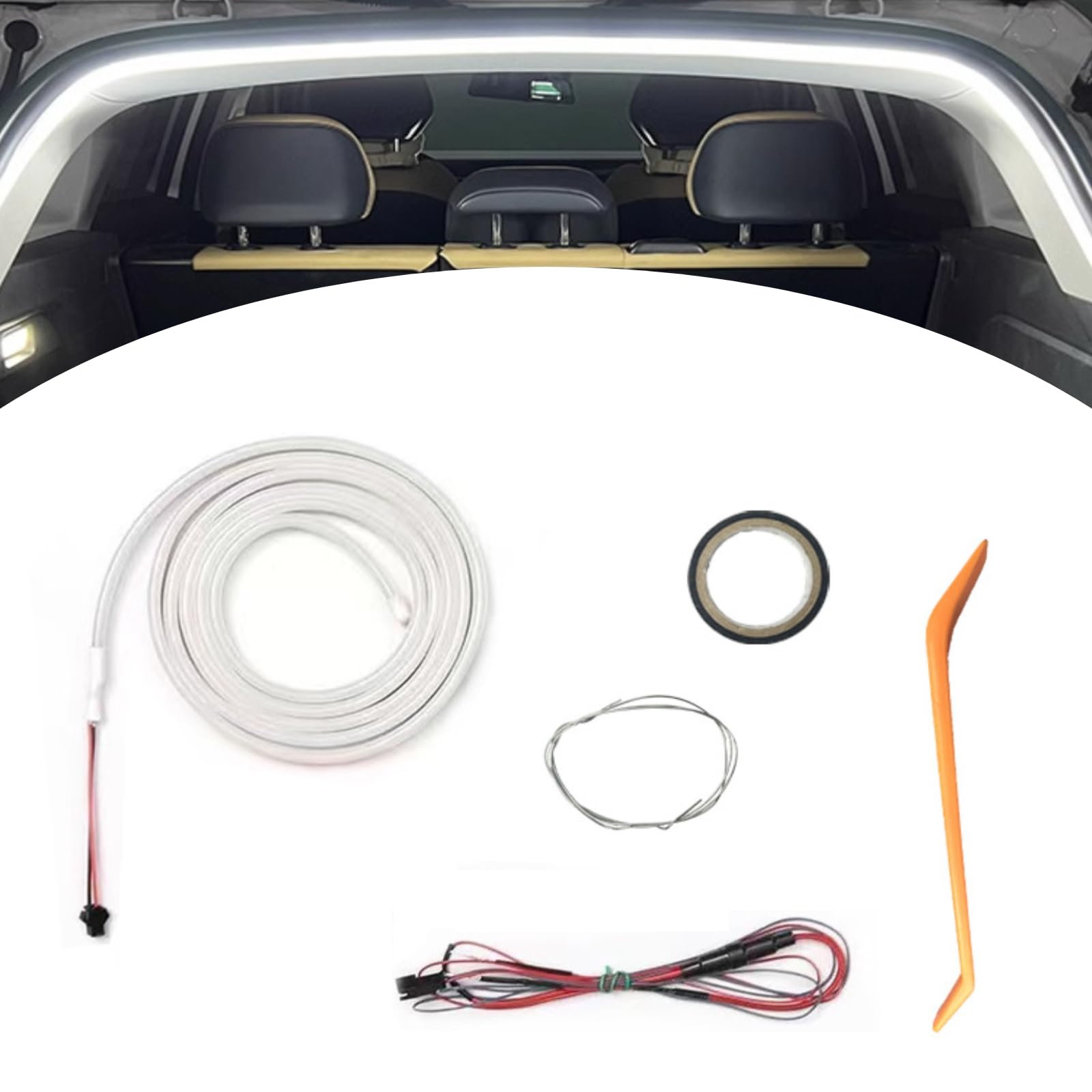 KOBONA Dynamic Flowing Car Trunk Light Strip, Auto LED Streifen Licht for Kofferraum, LED Lichtstreifen for LKW, 2m/4m Länge Automatischer Sensor Tail Box Light Strip, Auto-Innenbeleuchtung KOBONA Dynamic Flowing Car Trunk Light Strip, Auto LED Streifen Licht for Kofferraum, LED Lichtstreifen for LKW, 2m/4m Länge Automatischer Sensor Tail Box Light Strip, Auto-Innenbeleuchtung von KOBONA