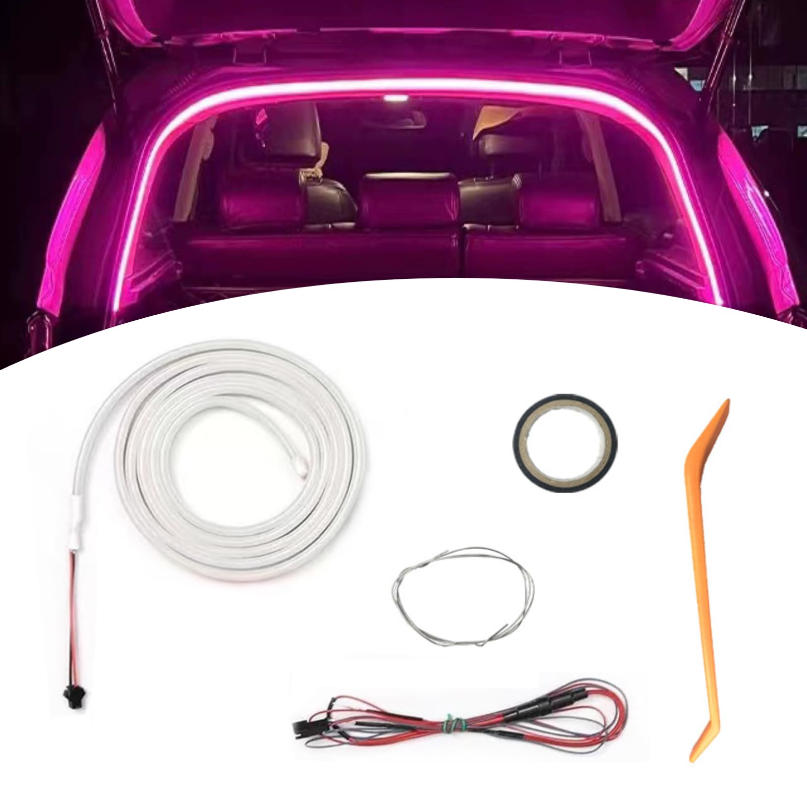 KOBONA Dynamic Flowing Car Trunk Light Strip, Auto LED Streifen Licht for Kofferraum, LED Lichtstreifen for LKW, 2m/4m Länge Automatischer Sensor Tail Box Light Strip, Auto-Innenbeleuchtung KOBONA Dynamic Flowing Car Trunk Light Strip, Auto LED Streifen Licht for Kofferraum, LED Lichtstreifen for LKW, 2m/4m Länge Automatischer Sensor Tail Box Light Strip, Auto-Innenbeleuchtung von KOBONA