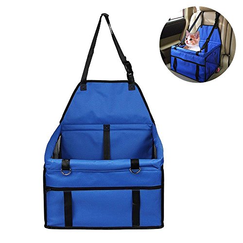 KOBWA Reinforce Pet Car Booster Sitz Deluxe Portable Hundebesatz, Sicherheitsleine und Sicherheitsgurt Dog Carrier mit Clip-On Sicherheitsleine und Reißverschluss-Aufbewahrungstasche von KOBWA