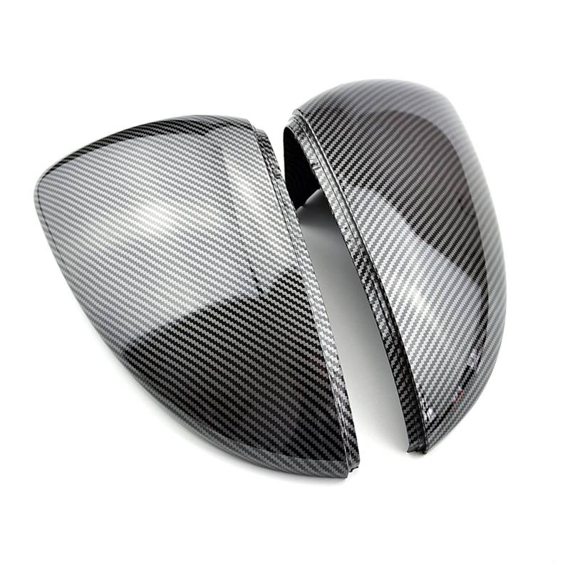 Auto Spiegelkappen Für Golf 6 Für MK6 Carbon Fiber Spiegel Abdeckung Rück Seite Spiegel Kappe Gehäuse Rückspiegel Abdeckung(Carbon Look Black) von KOEHXJ