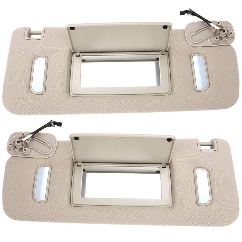 Innere Sonnenblende Für Chevrolet Für Tahoe Für Suburban 2007-2012 2013 2014 Sonnenblende Links Rechts Seite Sonnenschirm Auto Sonnenblende Sonnenschutz Mit Spiegel Sonnenblende Fahrzeuge Innen(1 Set) von KOEHXJ